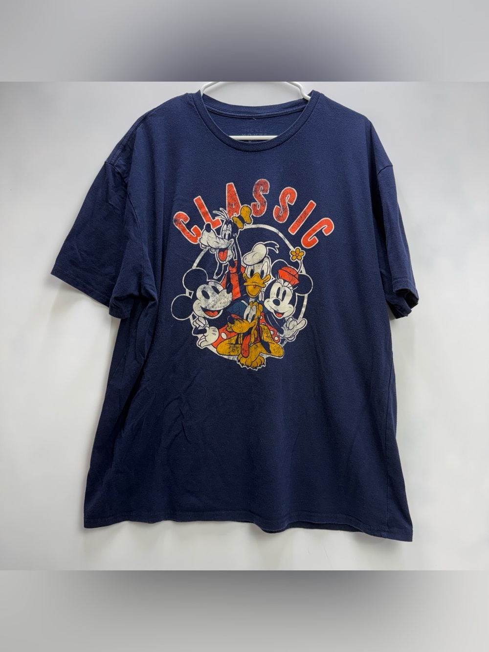 Mickey Mouse Men’s Mickey & Friends Navy Blue Graphic T-Shirt